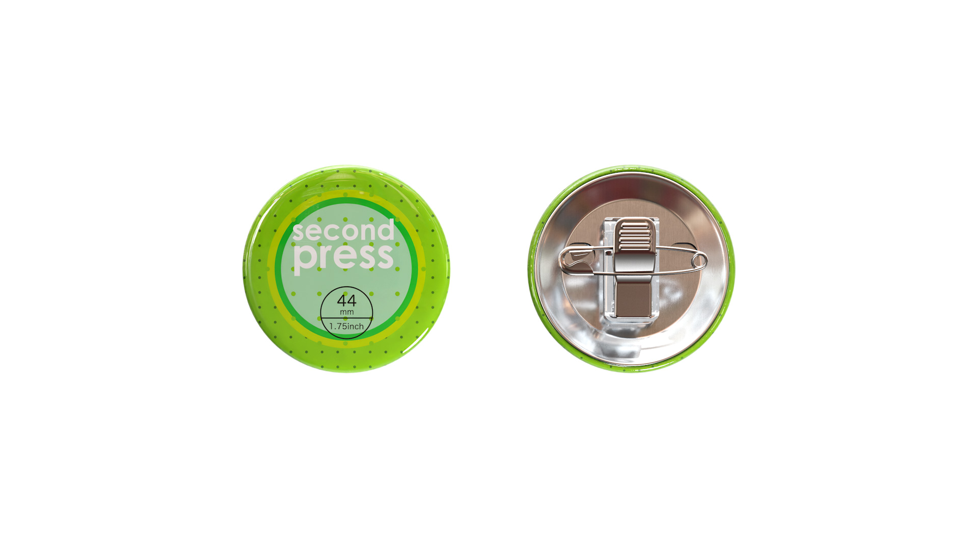 44mmクリップピン缶バッジ | 缶バッジのセカンドプレス