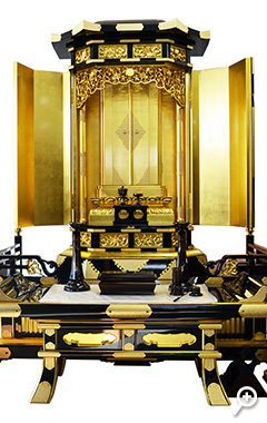 創価学会仏壇専門店（SGI仏壇）伝統仏壇【大願 5.5尺 黒塗り】