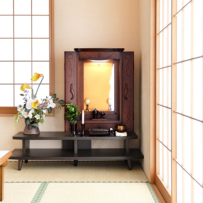 上置きコンパクト仏壇 ビアンコ ダーク 上置き | 創価学会仏壇＆仏具