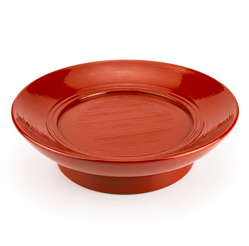 お鉢・盛器菓子鉢-【越前漆器】洗朱刷毛目 古代盛器［1個］ | 越前漆器