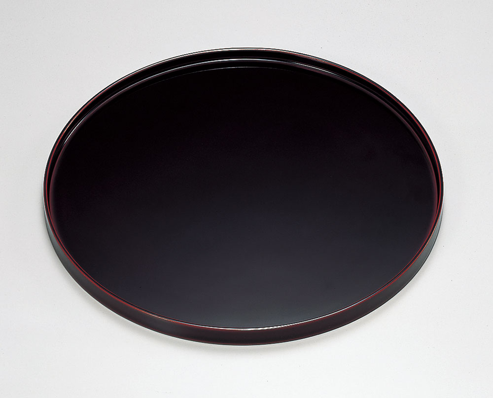 盆お盆・お膳-越前塗 溜塗（ためぬり）尺丸盆［1枚］ | 越前漆器粂治郎