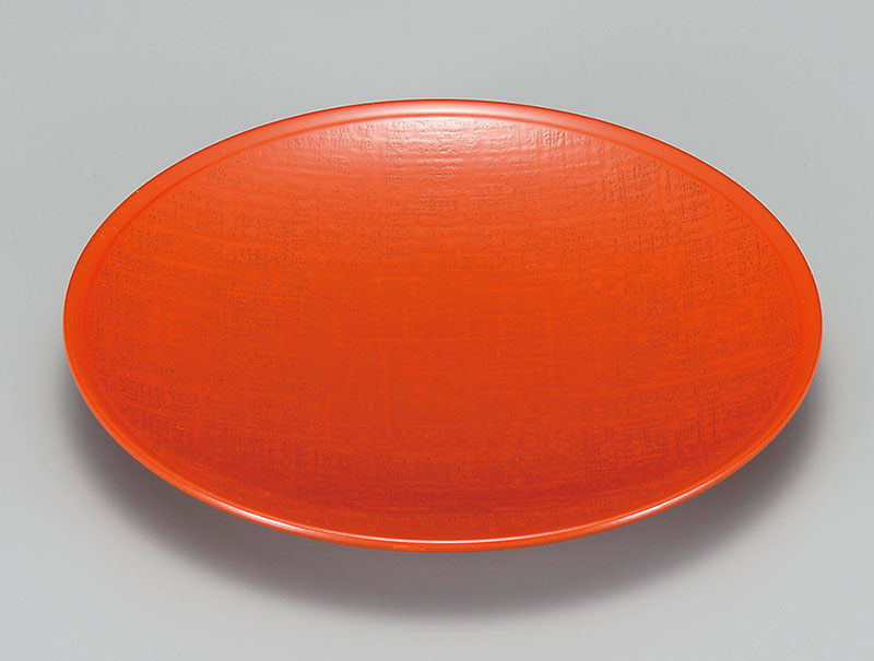 銘々皿お皿-洗朱 布目銘々皿［5枚］ | 越前漆器粂治郎