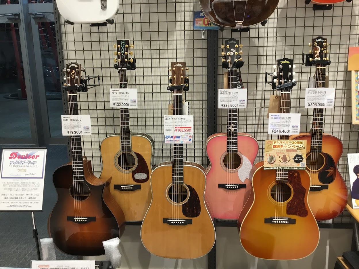 アコースティックギター】あなたに合った1本と出会える HEADWAYギター