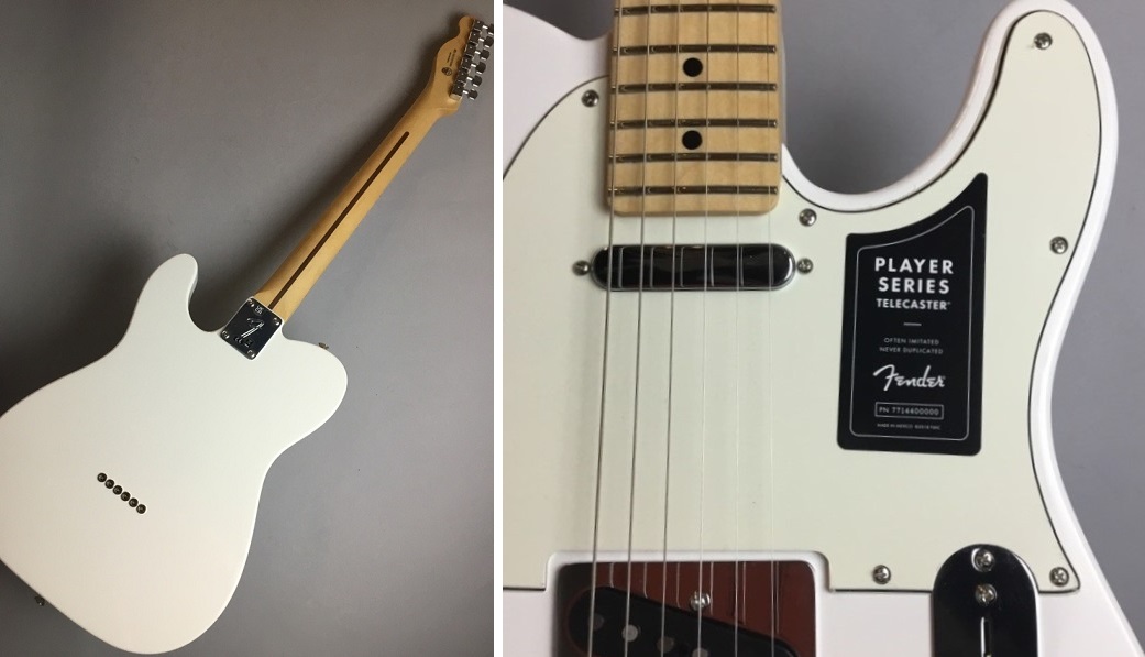 エレキギター】Fender Player Telecaster Polar White 店頭販売中