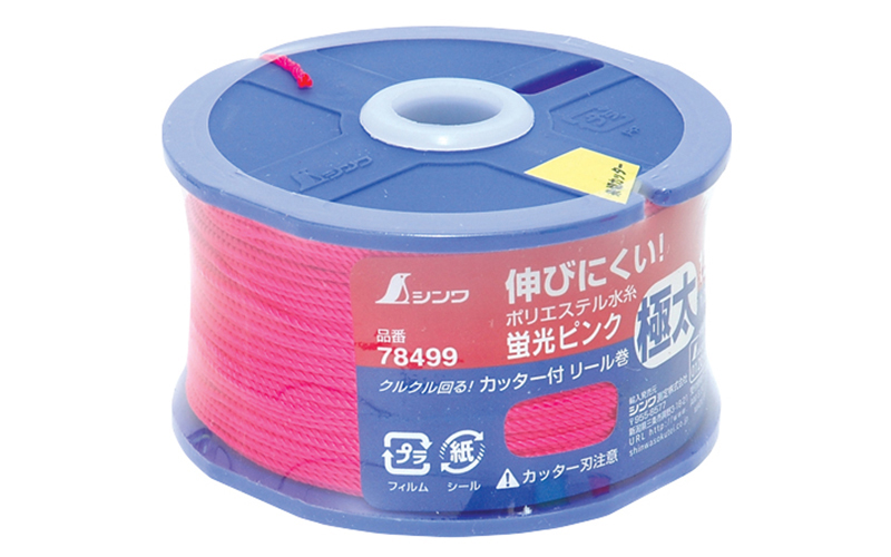 ポリエステル水糸 リール巻 極太1．2㎜ 120m 蛍光ピンク