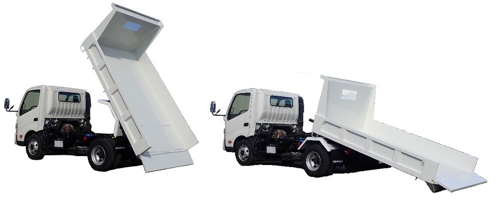 エフゲート付ローダーダンプを発売 | 特装車 | 新明和工業株式会社