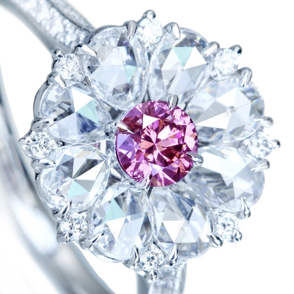 HANDMADE】PT950 アーガイル産ピンクダイヤモンド(アーガイル刻印入