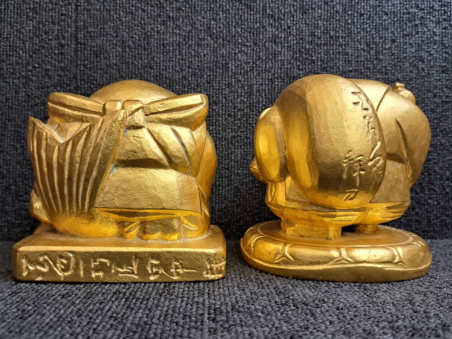 彫刻家 平櫛田中「満徳恵比寿尊」「福聚大黒天尊」ブロンズ像 一対