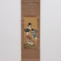 柳沢淇園 掛軸(絹本) 「花鳥図」 | 新栄堂