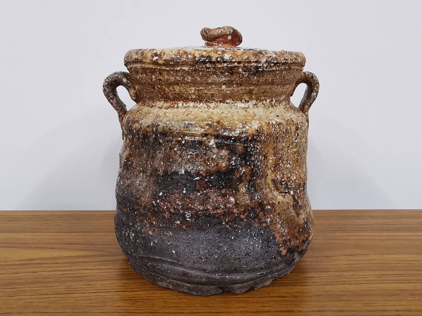 高橋楽斎 信楽焼 耳付水指 表千家（十四代 而妙斎書付 銘｢祥雲