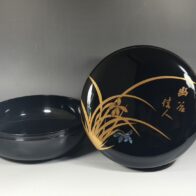 十四代 朝日豊斎 作 燔師 茶入 / 荒磯文錦 仕覆 | 新栄堂