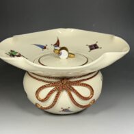 二代 村瀬治兵衛 独楽 蓋置 共箱 茶道具、琴（綾杉彫り、くり甲）小物