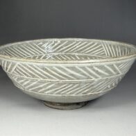 寒川栖豊 葵窯 紀州焼 那智黒 茶碗 / 裏千家 鵬雲斎 書付 黒 | 新栄堂