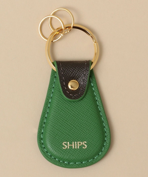 WEB限定】SHIPS: 【SAFFIANO LEATHER】 2トーン キーホルダー｜ SHIPS