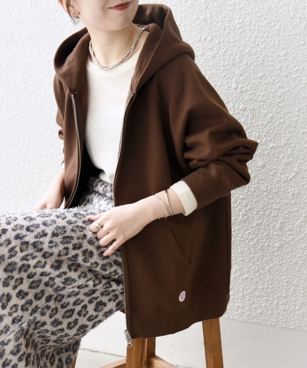 SHIPS any:〈洗濯機可能〉USAコットン 裏起毛 ジップ スウェット