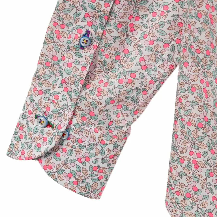 ワイシャツ プリント 草木、ボタニカル ピンク LOUIS & CLERK｜STYLE