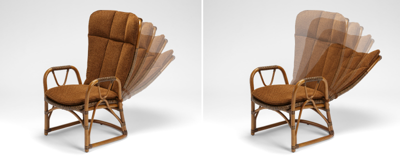 ラタンの老舗KAZAMA（カザマ）〔籐リクライニングチェア〕 01-0257-85