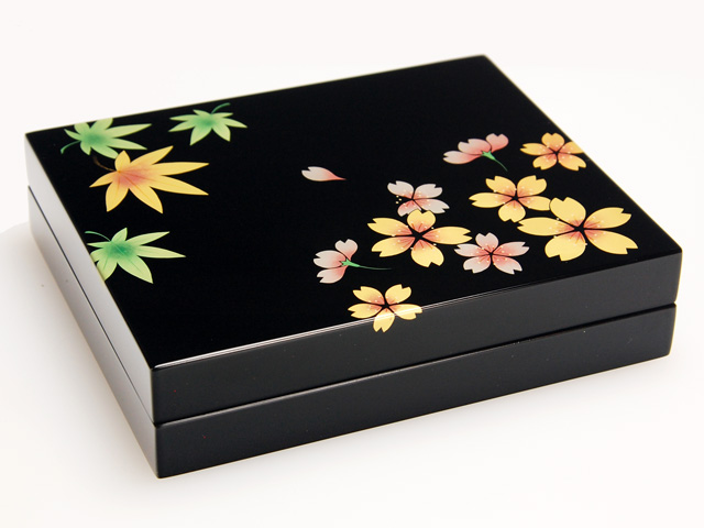 木製本漆塗 白木屋漆器店オンラインショップ＜黒＞手許箱 吉野春秋