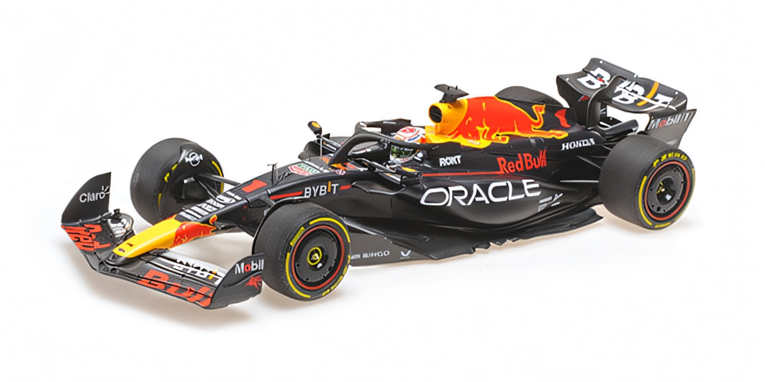Minichamps 1:18 RED BULL RB19 MAX VERSTAPPEN WIN JAPANESE GP WORLD