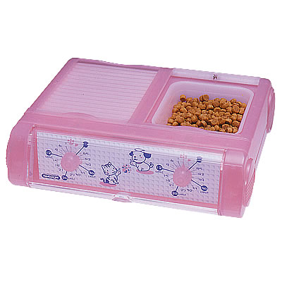 自動給餌器 わんにゃんぐるめ 小型犬・猫兼用/2食分 CD-400 クリア