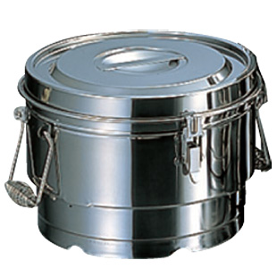 18-8 ステンレス 二重食缶 目盛付 クリップ付 14014C 14リットル