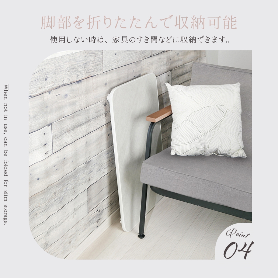 折りたたみテーブル60 大理石柄: インテリア・家具・収納