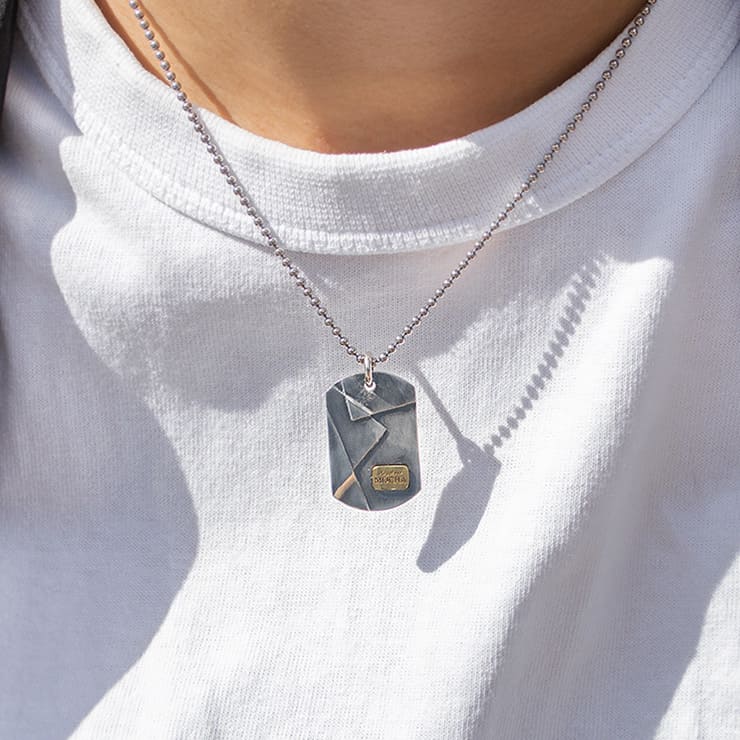 MOCHA】ドッグタグ シルバーペンダント [DT-459]