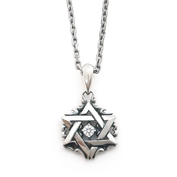 お客様とのコラボ企画】ハート×六芒星モチーフ 選べる誕生石 シルバー