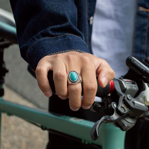 ターコイズ シルバーリング [DR-049TQ]