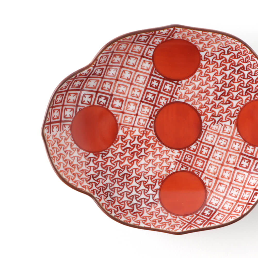 赤絵瓔珞文 銘々皿 ｜ 有田焼の源右衛門窯公式オンラインショップ