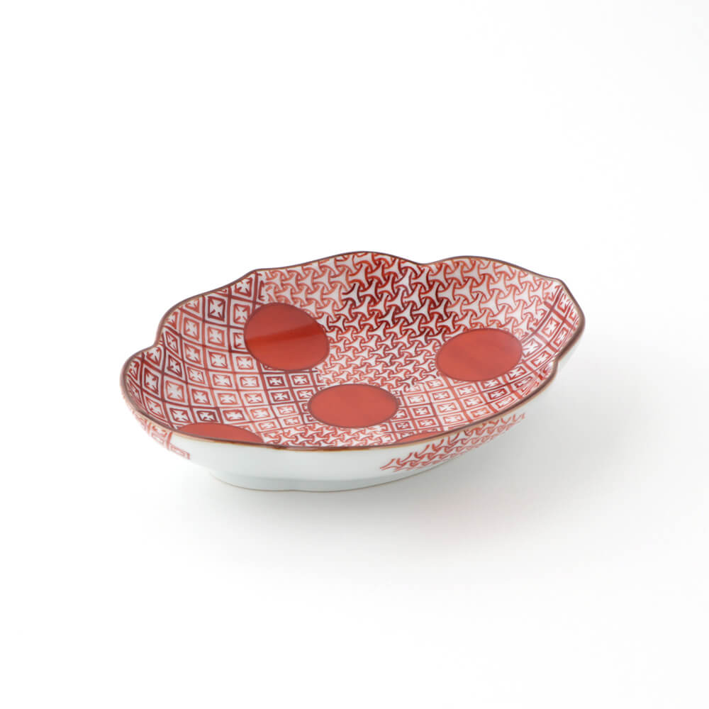 赤絵瓔珞文 銘々皿 ｜ 有田焼の源右衛門窯公式オンラインショップ