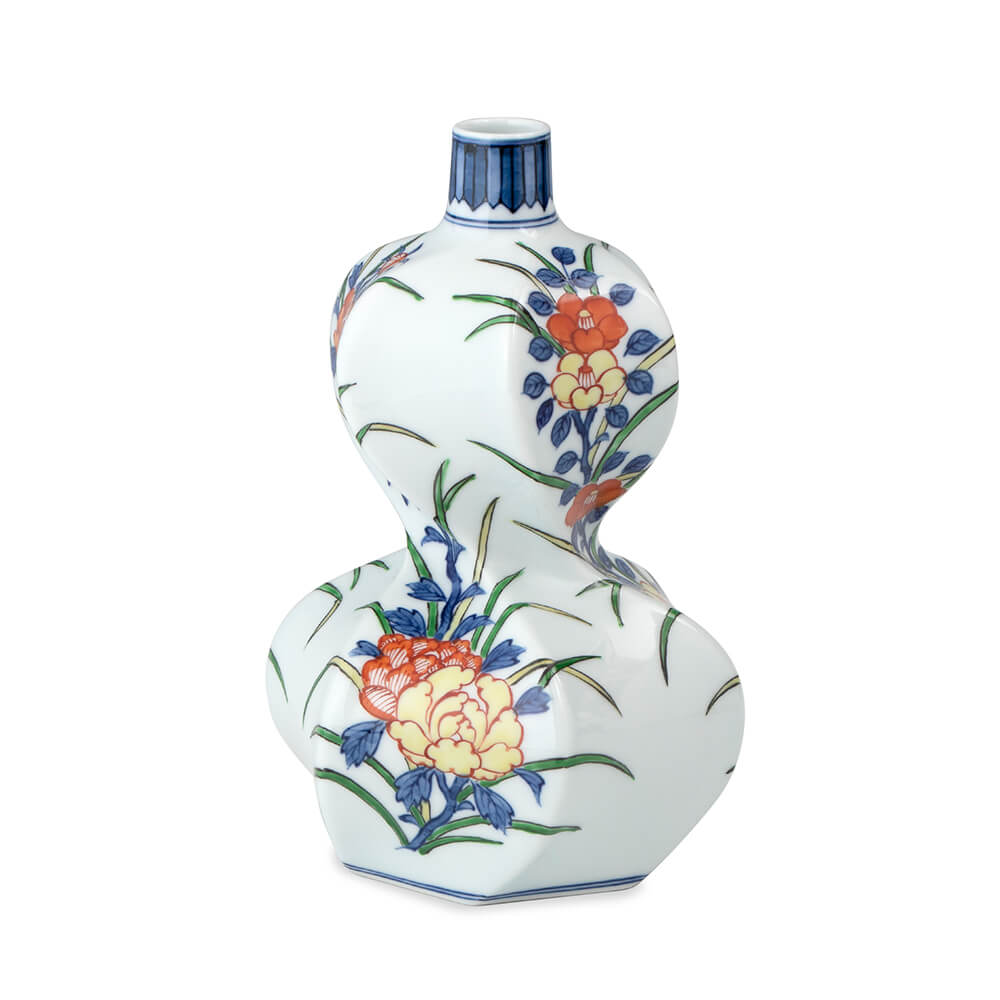 染錦花割 花瓶 ｜ 有田焼の源右衛門窯公式オンラインショップ