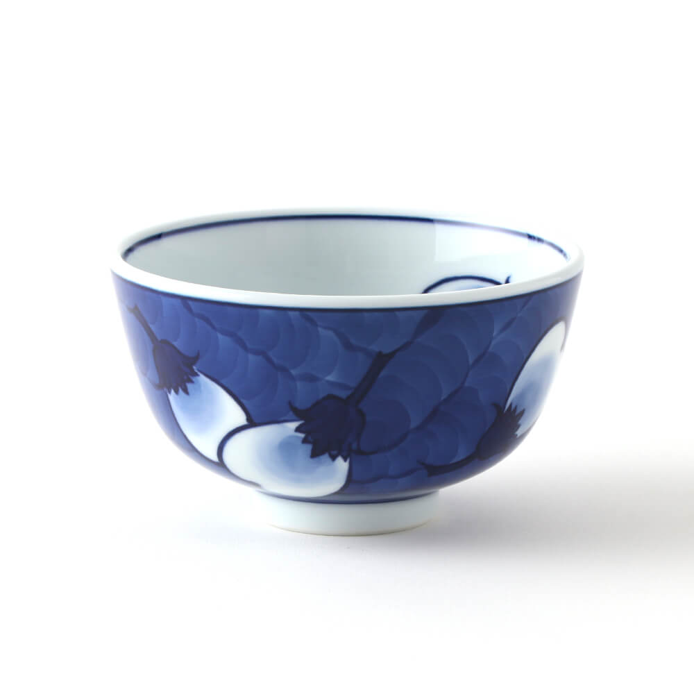 染濃茄子絵 飯碗 ｜ 有田焼の源右衛門窯公式オンラインショップ