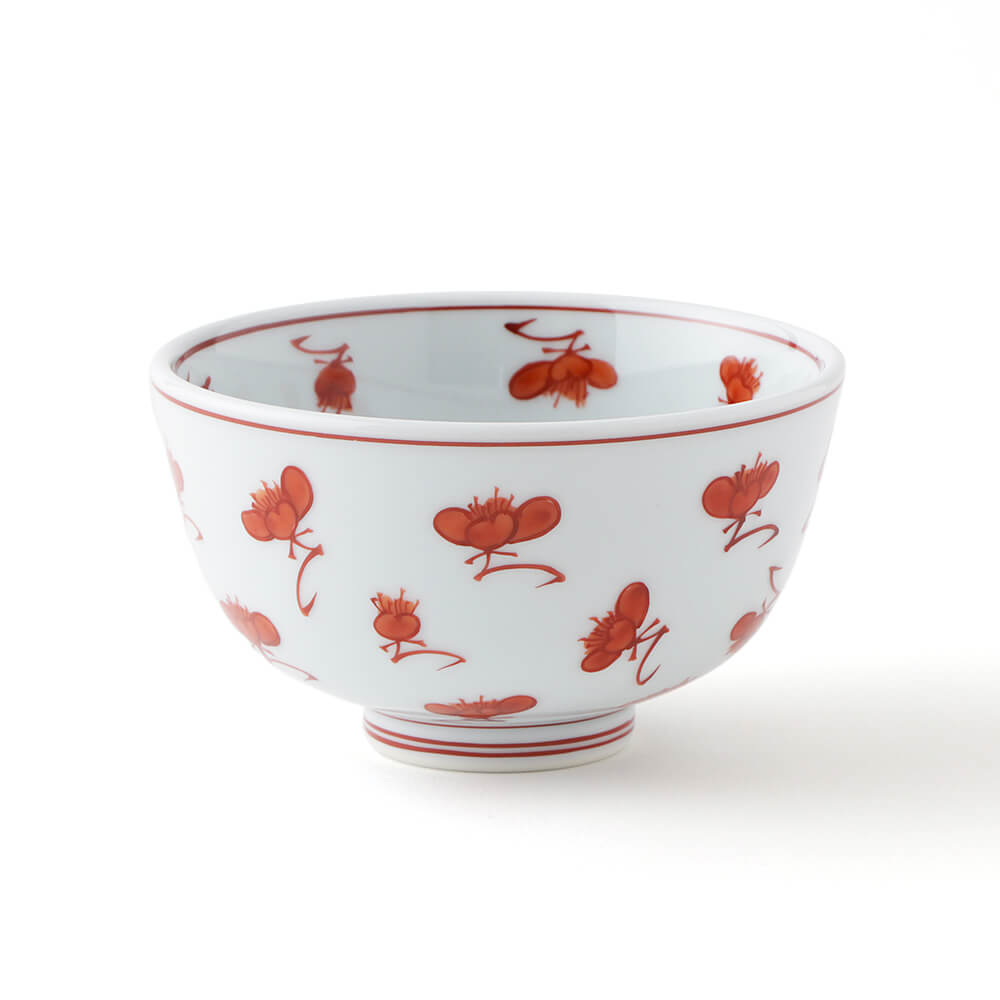 赤絵梅花 飯碗 ｜ 有田焼の源右衛門窯公式オンラインショップ