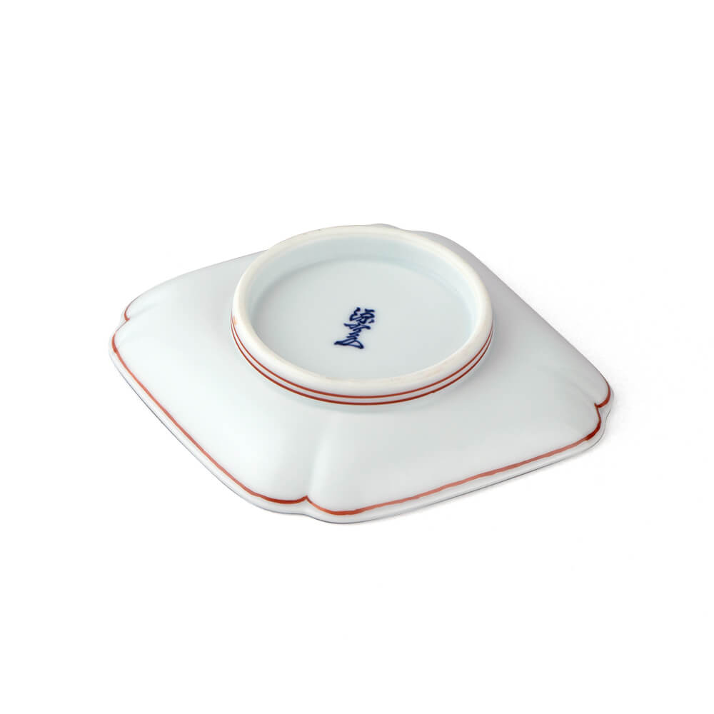 赤絵唐草濃 小皿（菱型） ｜ 有田焼の源右衛門窯公式オンラインショップ