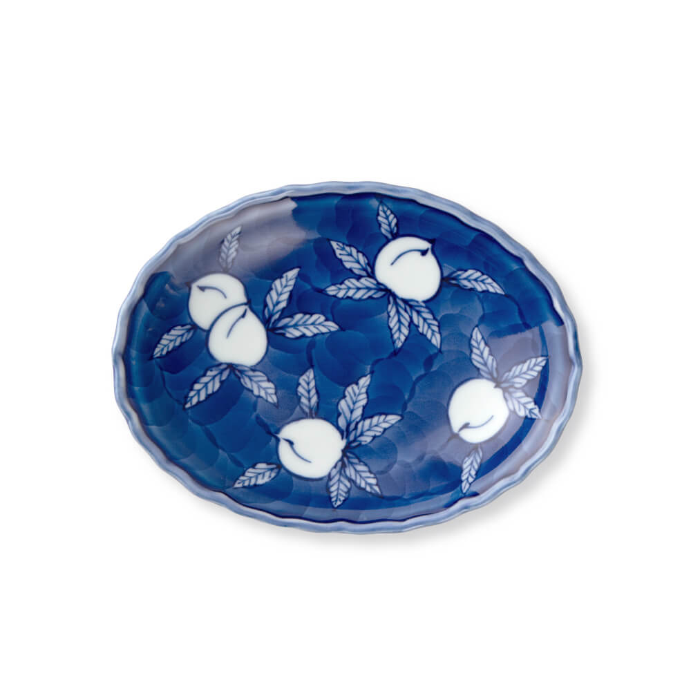 染濃桃散らし 小皿 ｜ 有田焼の源右衛門窯公式オンラインショップ