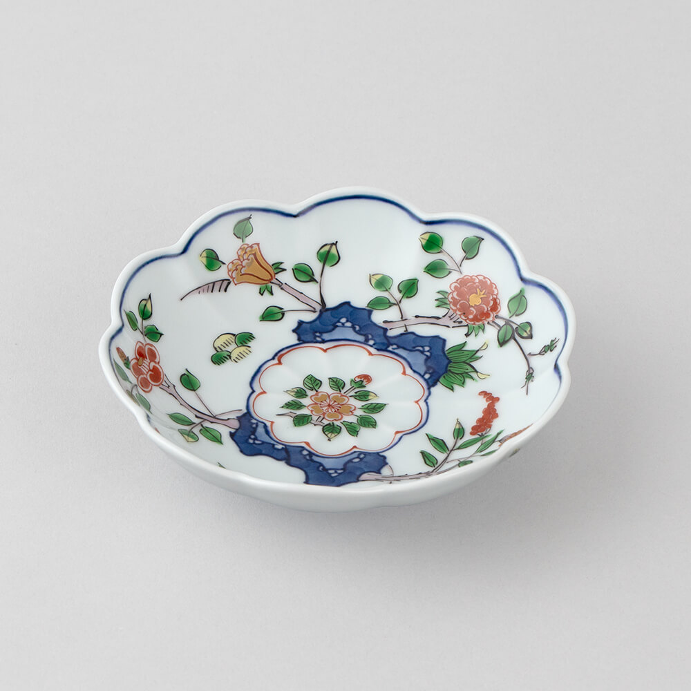 染錦草花文 小皿 ｜ 有田焼の源右衛門窯公式オンラインショップ