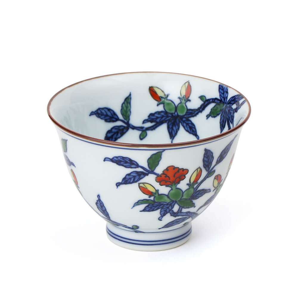 染錦柘榴絵 湯呑揃 ｜ 有田焼の源右衛門窯公式オンラインショップ