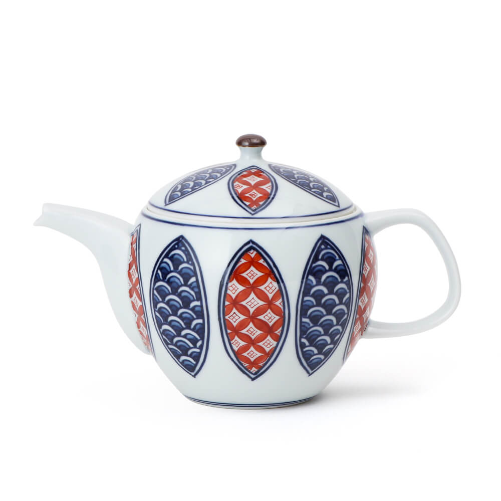 染錦波七宝文 飯碗 ｜ 有田焼の源右衛門窯公式オンラインショップ