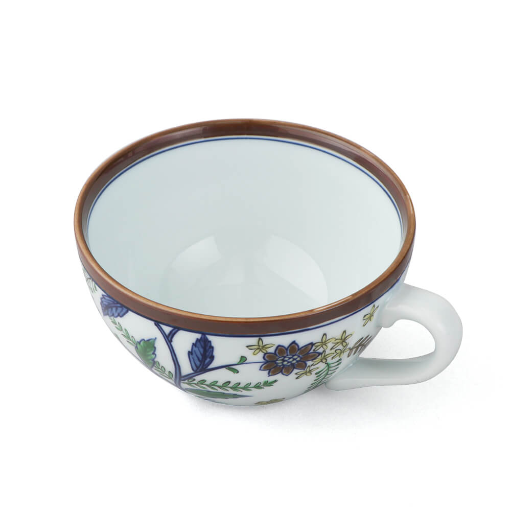 染錦更紗手花蝶文 スープ碗 ｜ 有田焼の源右衛門窯公式オンラインショップ