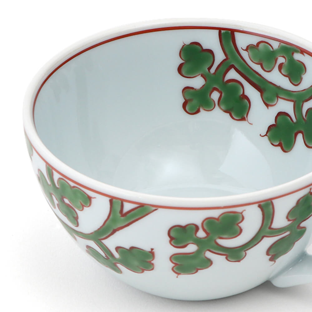 緑彩唐草文 スープ碗 ｜ 有田焼の源右衛門窯公式オンラインショップ