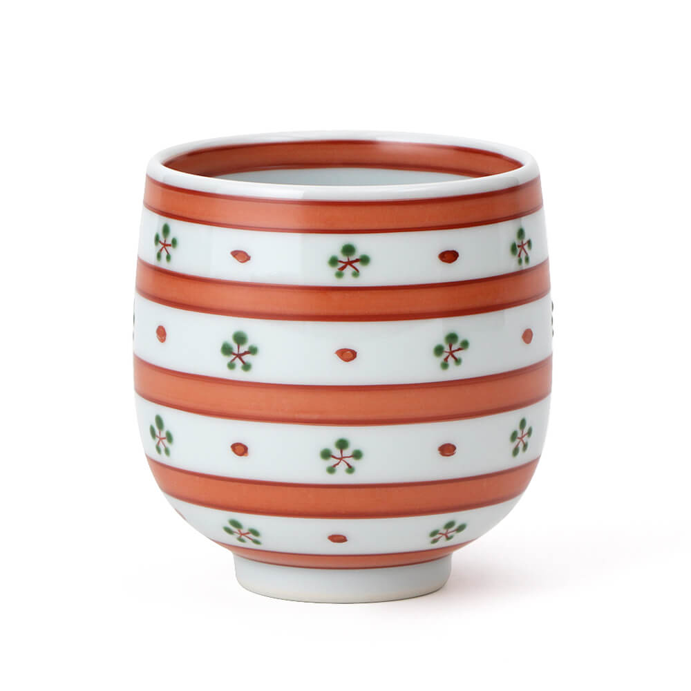 染錦帯梅小紋 湯呑 ｜ 有田焼の源右衛門窯公式オンラインショップ