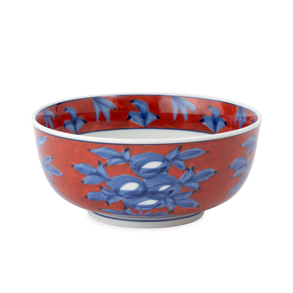 赤濃牡丹絵 麺鉢 ｜ 有田焼の源右衛門窯公式オンラインショップ