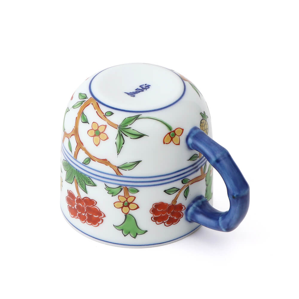 赤絵更紗花文 マグカップ ｜ 有田焼の源右衛門窯公式オンラインショップ
