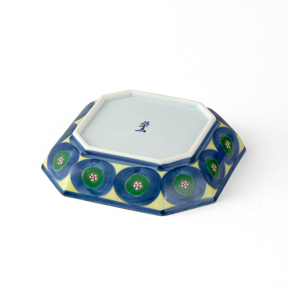 染錦丸紋 方皿 ｜ 有田焼の源右衛門窯公式オンラインショップ