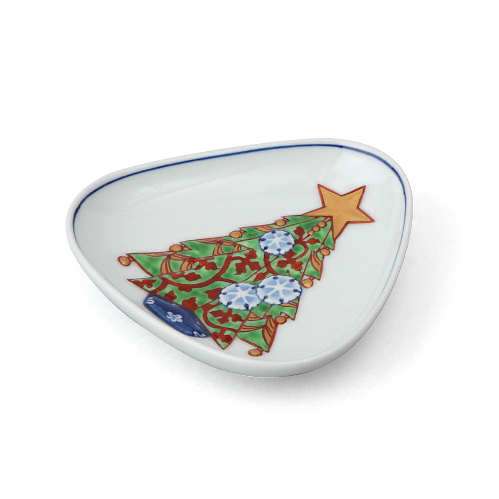 染錦聖樹 三角小皿 ｜ 有田焼の源右衛門窯公式オンラインショップ