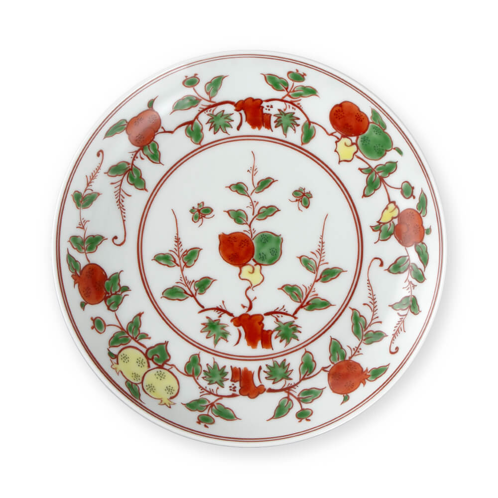 赤絵柘榴絵 皿 ｜ 有田焼の源右衛門窯公式オンラインショップ