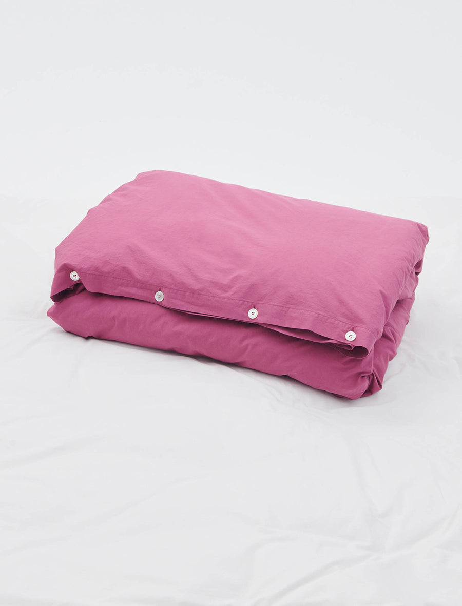 Tekla Percale Double Duvet Cover Lingonberry – Neighbour