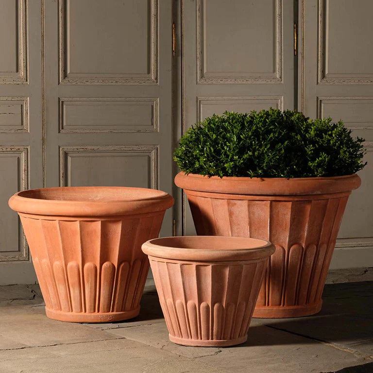Boxhill Italian Terracotta Fluted Flower Pot – Handcrafted Clay