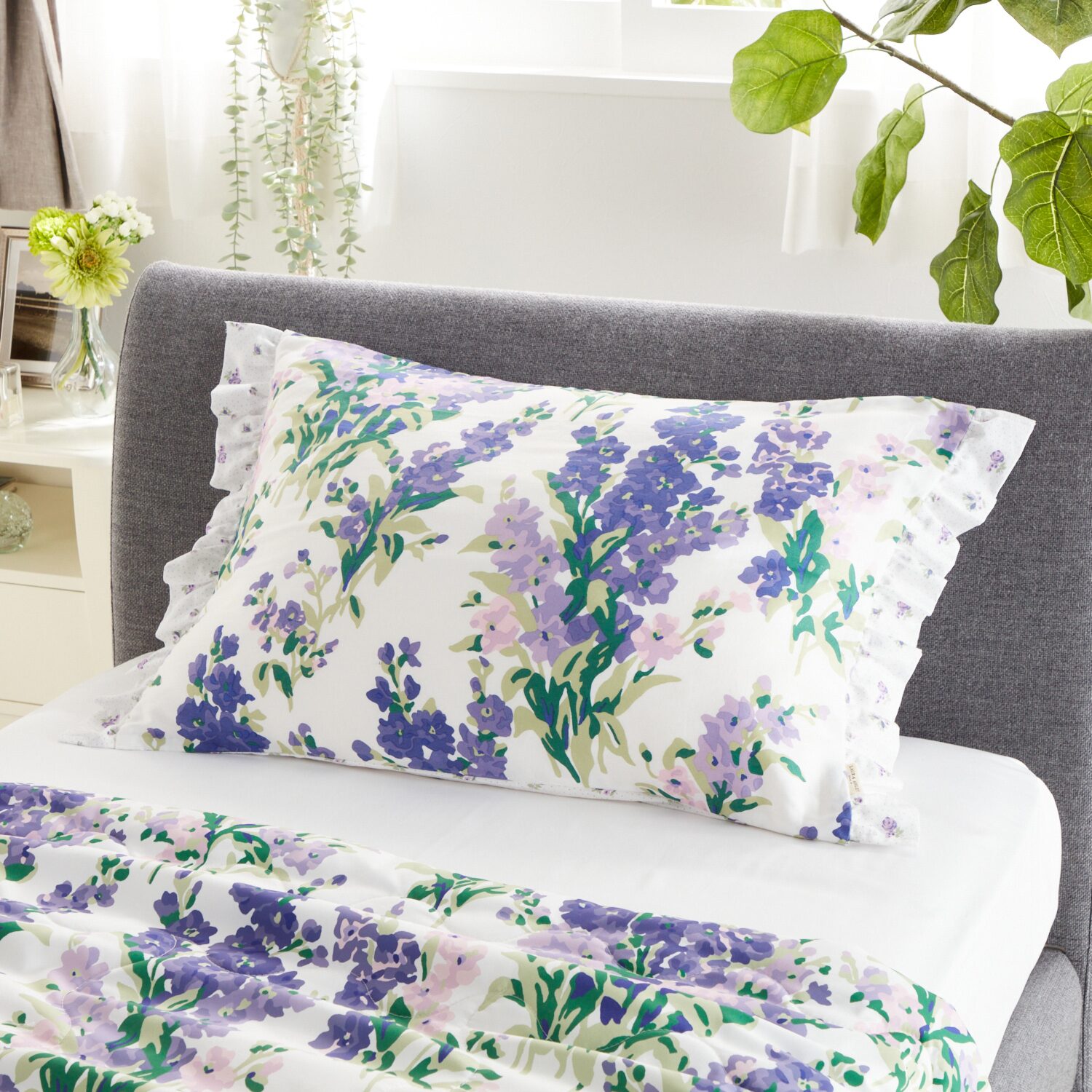 ローラアシュレイ ストックス コットンサテン100％ ピローケース